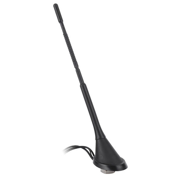 3-i-1 digital radioantenne med forsterker for DAB AM/FM bilradioantenne AntenneSMA Bend Head