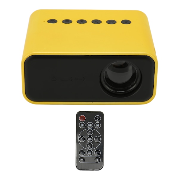 Mini Projektor 1080P HD LED Øyebeskyttelse Bærbar Filmprojektor Barnegave for Utendørs Camping EU Plugg