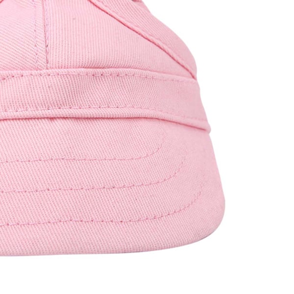 Justerbar Pet Solhatt baseballcaps for hunder og katter - rosa (størrelse M)