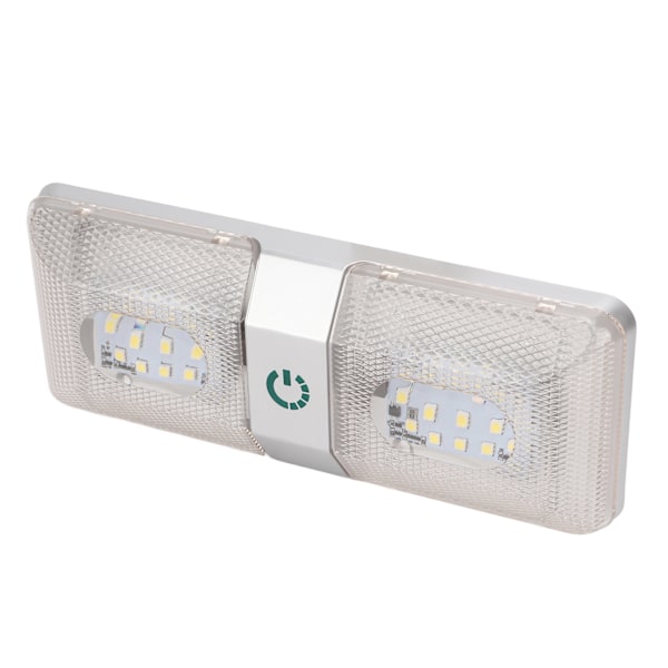 RV-tak Dobbel Leselys Touch-knapp Trinnløs 48 LED-lamper IP50 Vanntett Justerbar for Campere Tilhengere