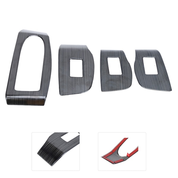 4st Fönsterbrytare Panel Trim Ramdekaler Dekorationsersättning för Mazda CX‑30 2020 RHD