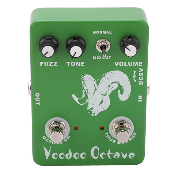 Voodoo Octave Fuzz Gitarreffektpedal Justerbar Enkelt True Bypass Instrument Tilbehør