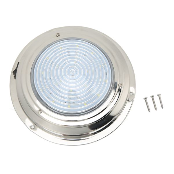 6,5 tommer Båd LED Courtesy Light 12VDC 30 LED Lampeperler 316 Rustfrit stål til campingvogn RV badeværelse hall