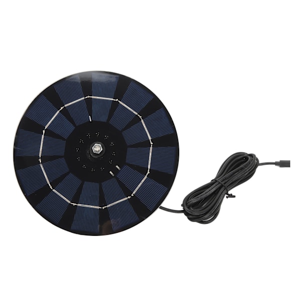 RV Solcellepanel Mono Høy Effektiv Solbatteriladerpanel med Brakett 3 Meter Ladingkabel for RV Utendørs Kameraovervåking 5W Rund