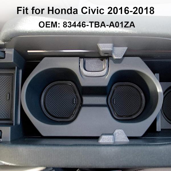 Car Center Control Vattenkoppshållare Passar till Honda Civic 2016-2018 83446 TBA A01ZA