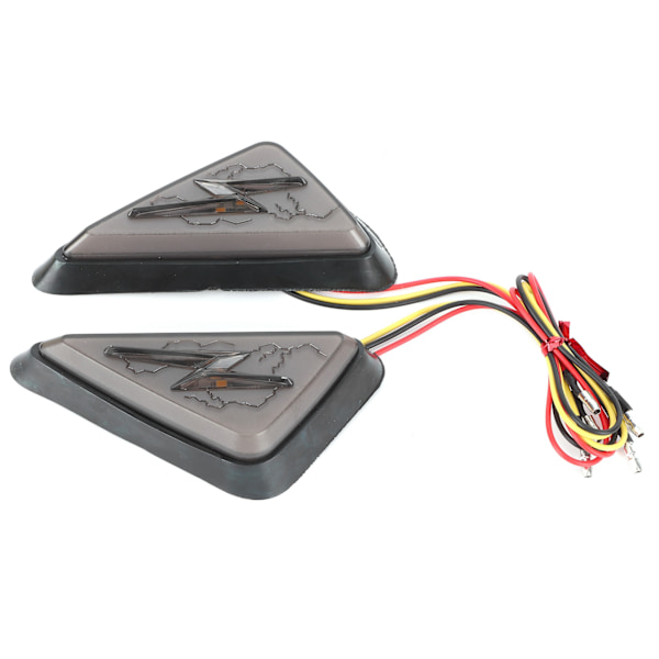 2 stk LED Motorsykkel Blinklys Dobbel Farge Lys Blinklys Kjørelys Hvit Gul