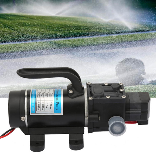 Högtryckstvätt elektrisk vattenpump 12V/10A, 10L/m, självsugande membranpump