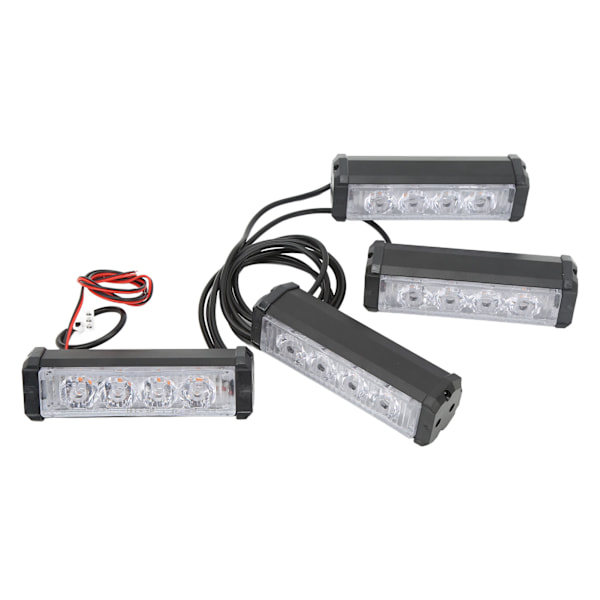 12V24V Bil Mellomnett Blinklys 15W IP67 Vanntett 6000K Universal Strobe 16 LED-blinklys for Bil