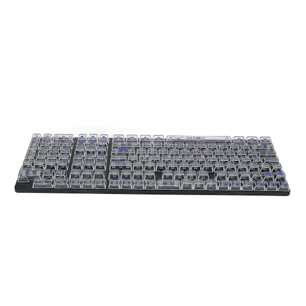 132 Taster for Mekanisk Tastatur CBSA Høyde Transparent Ergonomisk DIY Klare Taster Hvite Blå Bokstaver