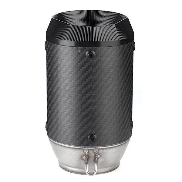 51 mm/2,01 tum Universal Motorcykel Kolfiber Avgasrör Polygon Svart Svans Passar för Kawasaki Z900Z1000ninja250 400