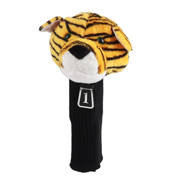 Plush Fabrics Cartoon Tiger Pattern Golf Putters Head Covers Headcovers for 460CC Wooden Club