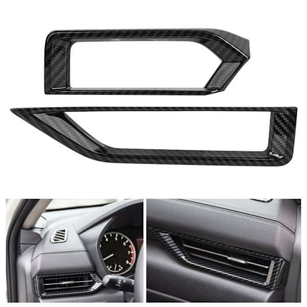 2 st/set Kolfiberstil främre sidoluftventil Trim passar för Nissan Sylphy Sentra 2020