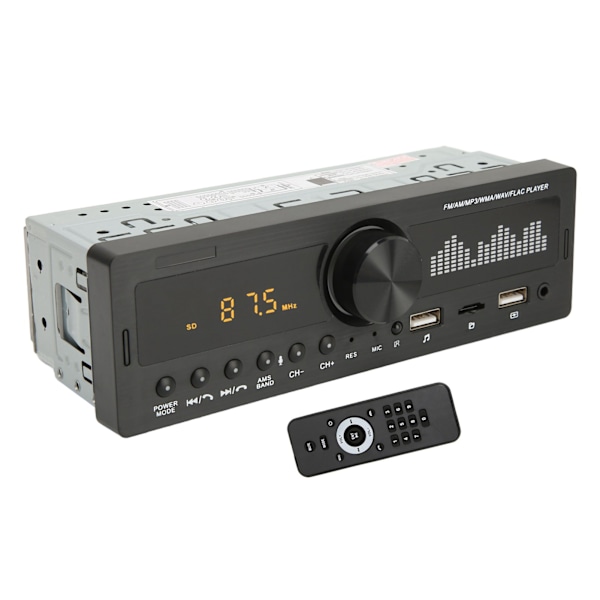 Kaksois-USB-auton stereokaiutin Bluetooth-käyttöinen handsfree FM 87,5 MHz - 108 MHz auton soitin tukee MP3 WMA WAV FLAC APE