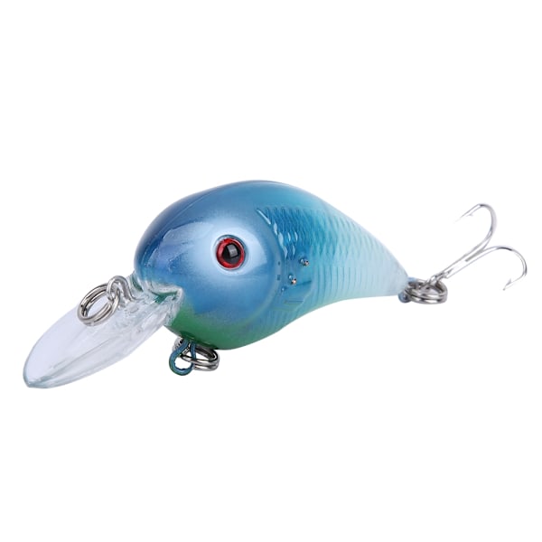 8cm Plastic LED Flash Light Night Fishing Lure Crankbait Fishing Hard Swimbait (blue)