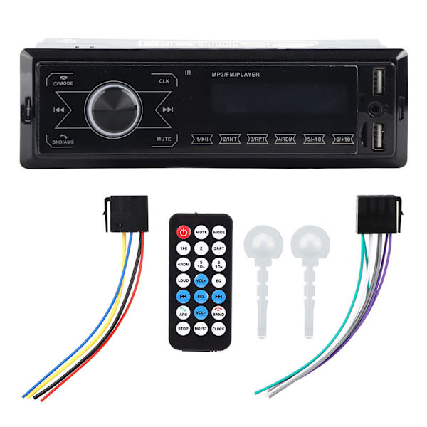 Auton MP3-soitin Kaksois-USB Bluetooth Stereo Audio Radio Kosketusnäyttö Värikkäät valot viihdejärjestelmä