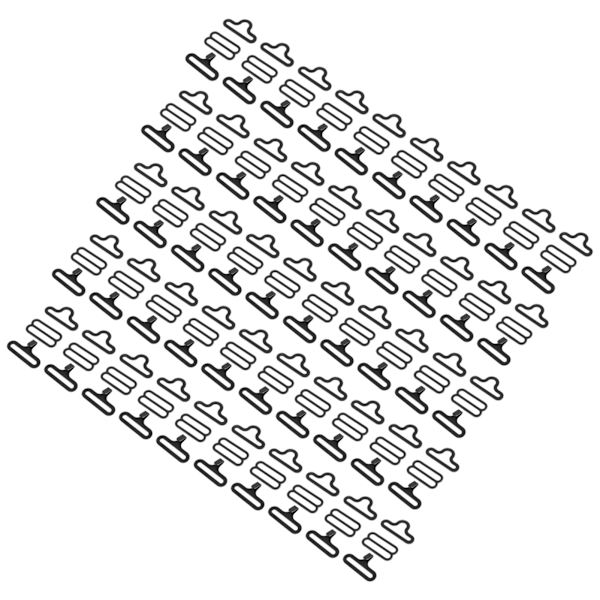 Säädettävät metallisoljet kravatille - 50 kpl setti