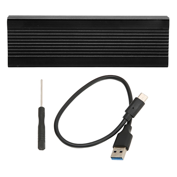 SATA M.2 Kabinett USB3.1 10 Gbps Ultratynn Aluminiumlegering Plug and Play NVMe SSD Kabinett for Bærbar Overføring Svart