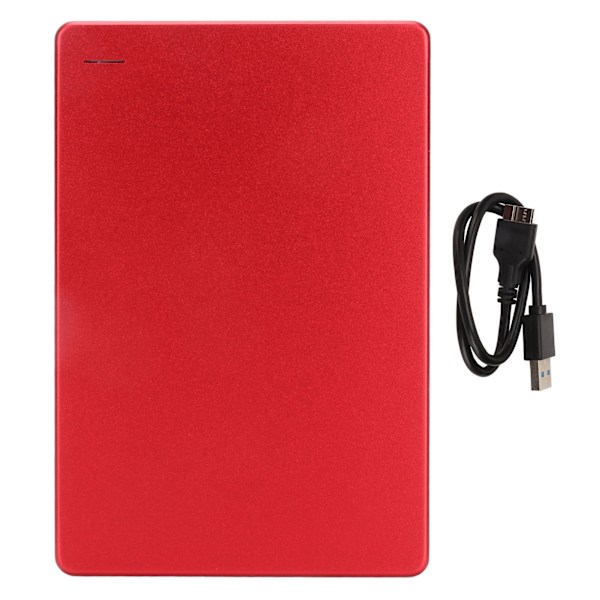 2,5 tum Extern Hårddisk Bärbar USB3.0 5Gbps Hög Hastighet Ultra Slank Metall Extern Hårddisk för Win för OS Röd 160GB