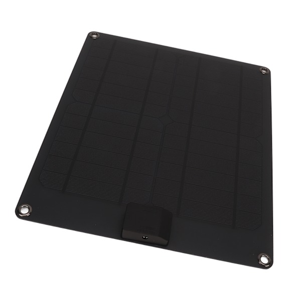 Solpanel Kit 15W Dual Output Vandtæt Monokrystallinsk Solar Batteri Opladningspanel til Bil Båd Trailer RV 5V 12V Sort