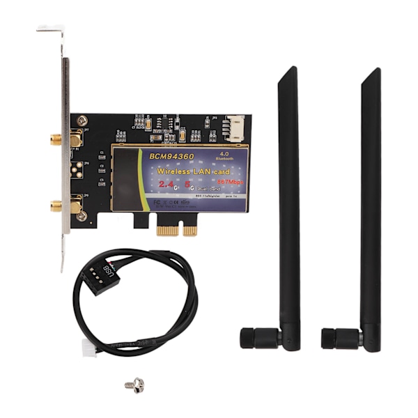 PCI E Nettverkskort BCM94360 1200Mbps PCB Material Datamaskin WiFi Adapter for Win 10 for OS X System