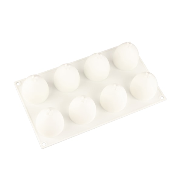 8-Hulls Ikke-Klebbende Silikon Eggformet Kakeform for DIY Bakst