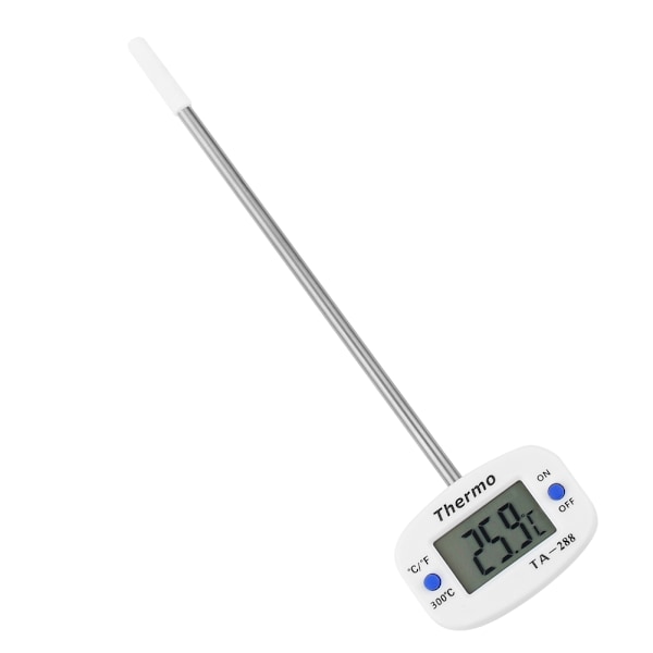 Digital LCD Matvaretermometer - Nøyaktig Sonde for Kjøkkenmatlaging, BBQ, Grill - Temperaturtester for Melk