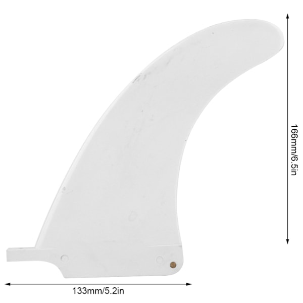 Bærbar Nylon Surfboard Fin-utskifting - 6,5 tommer, Hvit