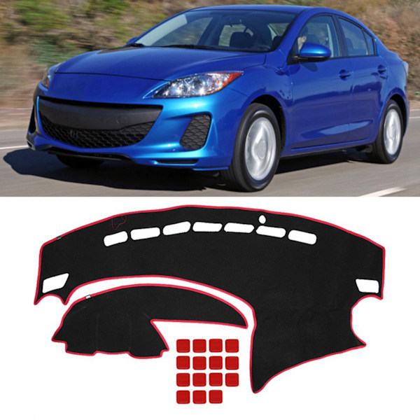 Bilinstrumentbrädeskydd Dash Mat Solskydd Dashmat Passar till Mazda 3 2009-2013