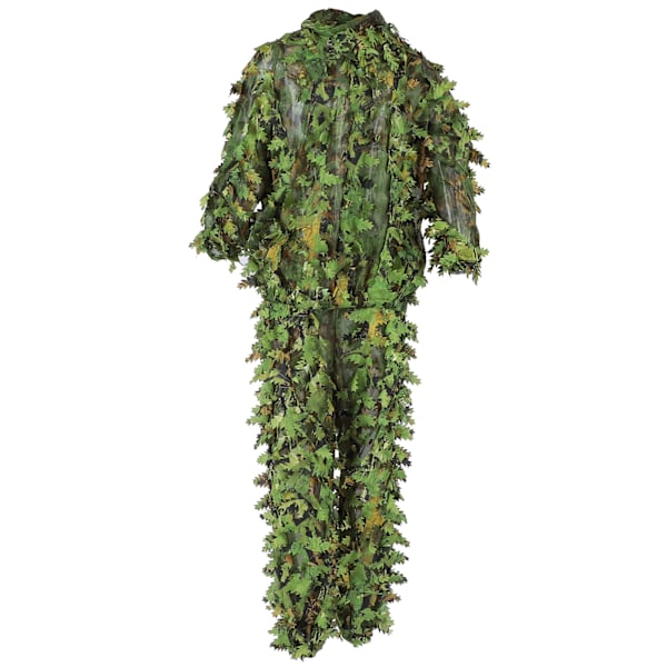 Grøn vild camouflage ghillie dragt 3D blad jakker og bukser sæt tøj til jagt