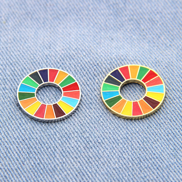 Emali 17 väriä Kestävän kehityksen tavoitteet Rintakoru YK:n SDG-neula SHYTMV