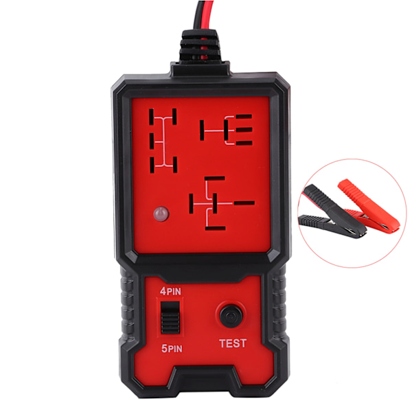 Bärbar 12V bilrelätestare 4-stift 5-stift LED-display diagnostikverktyg för bilreparation