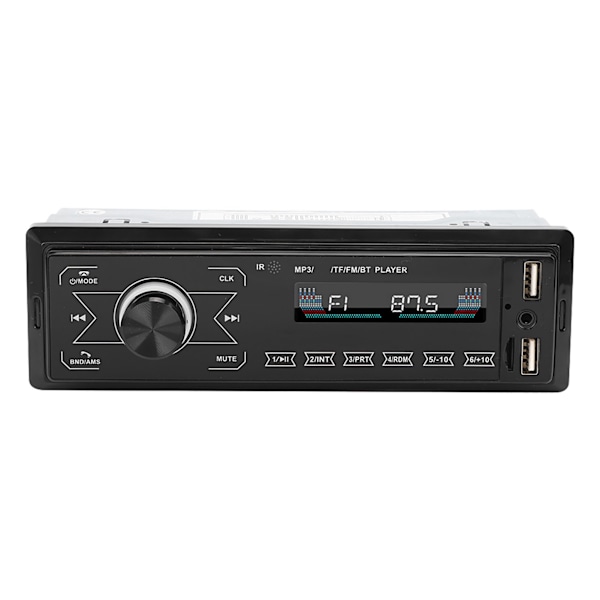 Auton MP3-soitin Kaksois-USB Bluetooth Stereo Audio Radio Kosketusnäyttö Värikkäät valot viihdejärjestelmä