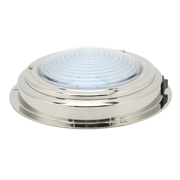 6,5 tommer Båd LED Courtesy Light 12VDC 30 LED Lampeperler 316 Rustfrit stål til campingvogn RV badeværelse hall