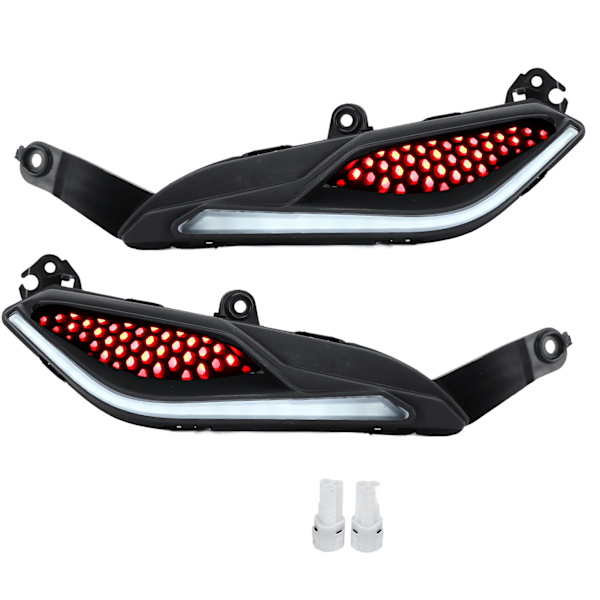 2 stk Motorsykkel Blinklys Venstre Høyre IP67 Vanntett Høy Lysstyrke Erstatning for RS 150 RS150R Hvitt Lys