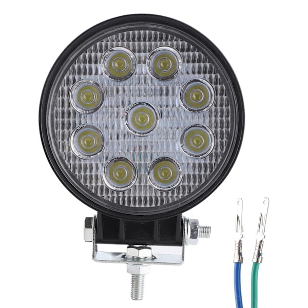 9LED 27W Arbeidslys 6000K 2700lm Høy Lysstyrke Frontlys IP67 Beskyttelse for ATV UTV Lastebil
