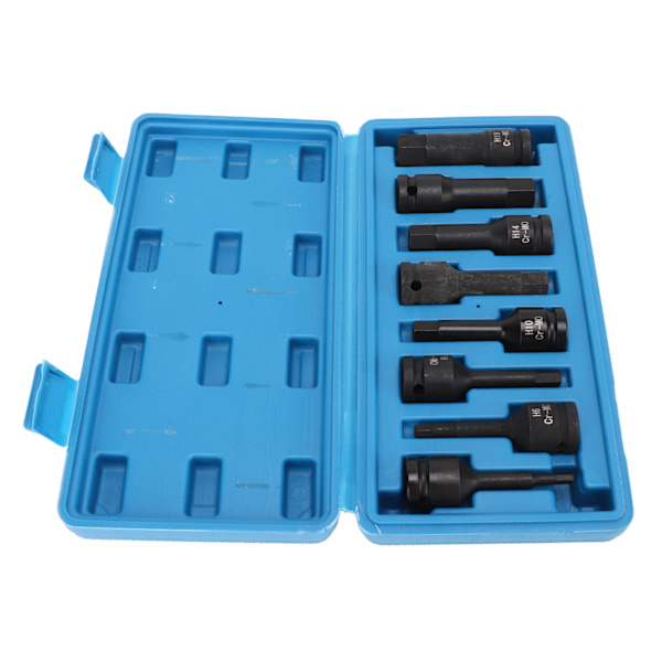 8 stk 1/2-toms sekskantpipesett H5 til H19 CR‑V Impact sekskantpiper Universal for kjøretøygressutstyr