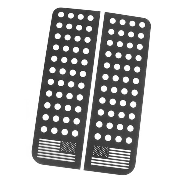 2 stk. Bagdørsrude Dekaler Aluminiumlegering Glaspanel Trim Flagstribe Dekaludskiftning til Jeep Wrangler JK Unlimited 2007-2017