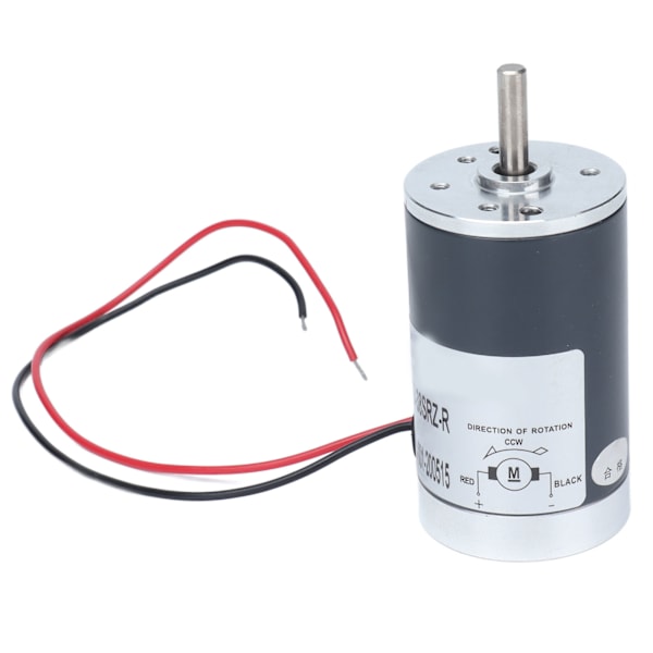 Høyhastighets Mini DC-motor med 2 kullager - ZYTD38SRZR (12V, 3000rpm)