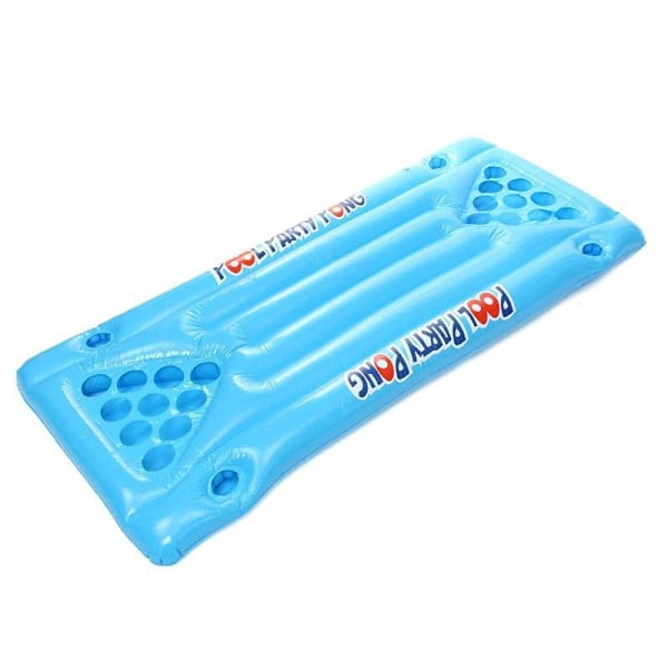 Blå Kopp Hål Boj Vuxen Uppblåsbar Poolmatta, Uppblåsbar för att Spela Flytande Poolbordsspel 150*58 cm