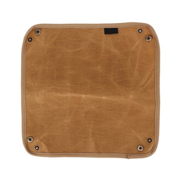 Foldable Valet Tray Waterproof Wearproof Metal Buckle Design Valet Tray for Camping Desktop Khaki