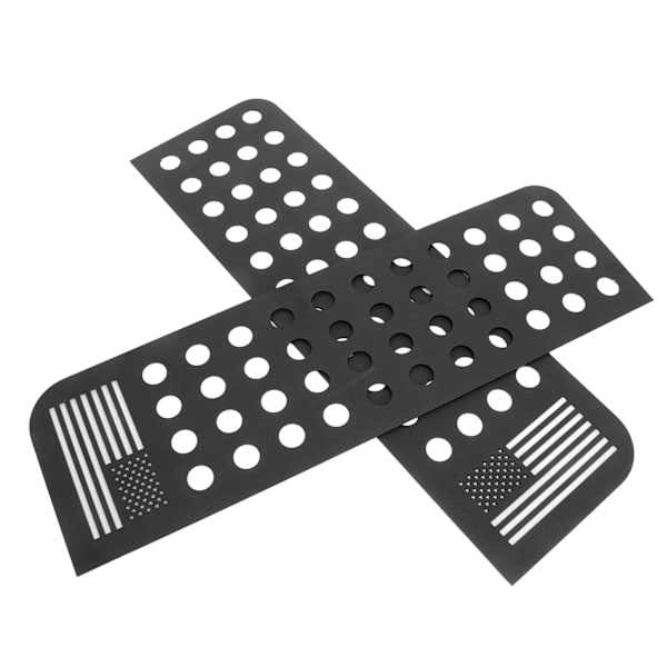 2 stk. Bagdørsrude Dekaler Aluminiumlegering Glaspanel Trim Flagstribe Dekaludskiftning til Jeep Wrangler JK Unlimited 2007-2017
