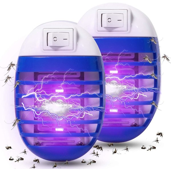 2 st Bug Zapper Elektrisk flugskadedjursfälla inomhus, mygg LED