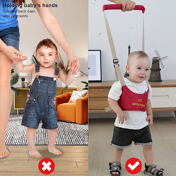 Justerbart toddler för småbarn som lär sig gå, baby red
