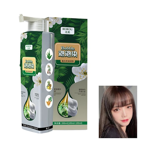2023 nytt rent växtextrakt för grått hårfärg Bubble Dye Bubbl coffee 200ml