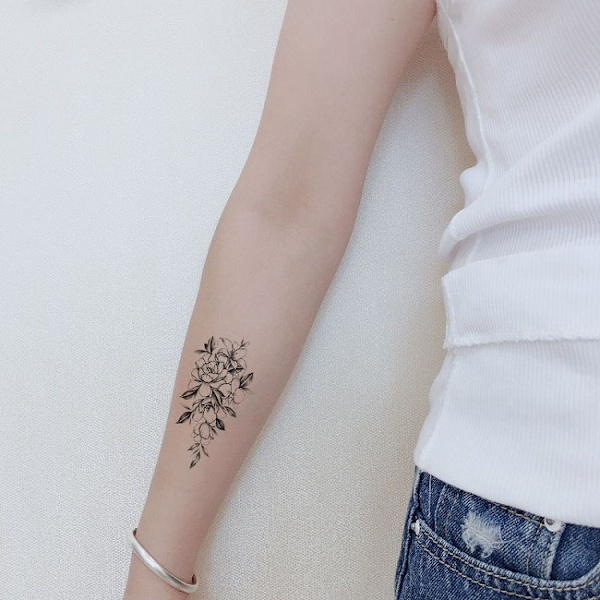 32st#1ark stor samling blommor tillfälligt tatueringsvatten