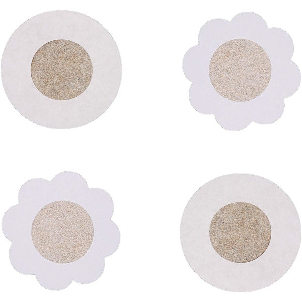 100 st Bröstvårtskydd Bröst Bekvämt, Blomma, Runt, Beige