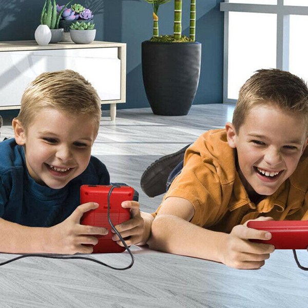 Inbyggda klassiska spel som hålls Retro videospelskonsol barngåva grey