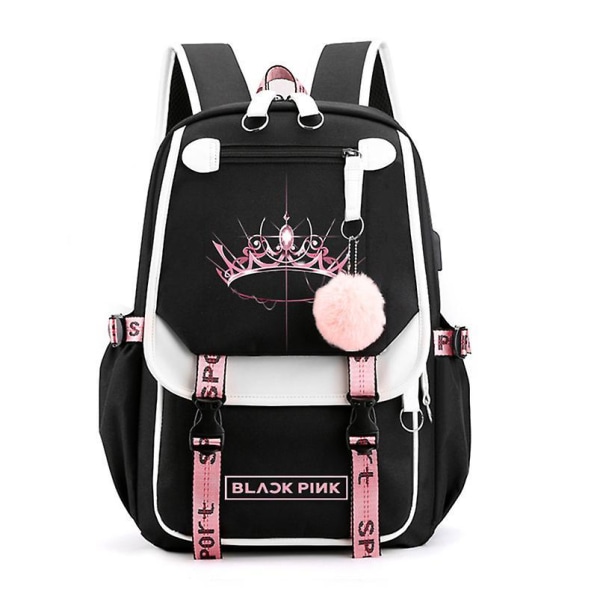 Blackpink Backpack Laptop Bag School Bag Bookbag With Usb Charging&headphone Port style 2