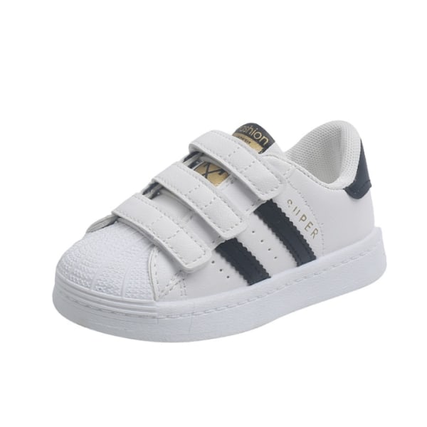 Children's Design White Sneakers Toddlers Girls Boys Mesh Breathable Lace-up Casual Sport Shoes Kids Tennis 2-6Y Toddler Shoes Black 25