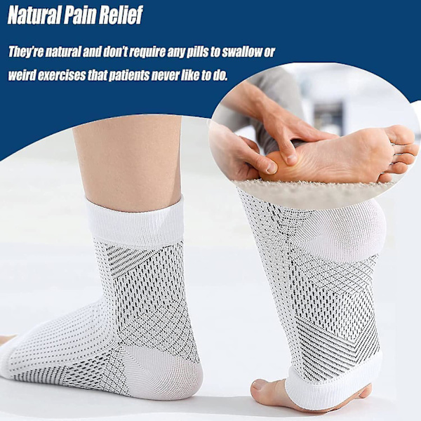 5 par lugnande strumpor för neuropati Smärtlindring vid sänggåendet lugna strumpor Trötthet Kompression Fotärm Stödbygel Sockdi Man Jia L